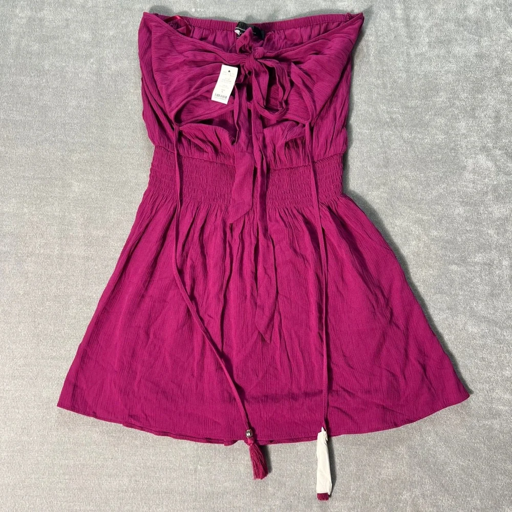 White‎ House Black Market Halter Coverup Dress Midnight Orchid Magenta Small NEW